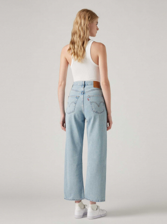 Levi's Blugi Albastri Deschisi Ribcage Straight Ankle Straight Femei [2]