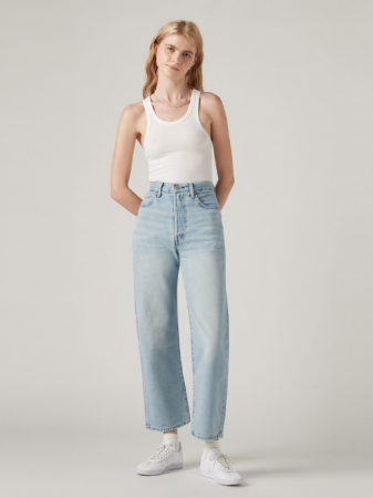 FEMEI - Levi's Blugi Albastri Deschisi Ribcage Straight Ankle Straight Femei