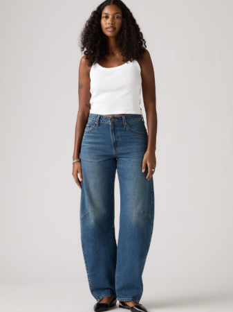 Levi's Blugi Navy Baggy Dad Barrel Barrel Femei [1]