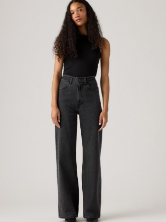 FEMEI - Levi's Blugi Gri Inchis Ribcage Wl Braided Wide Leg Femei