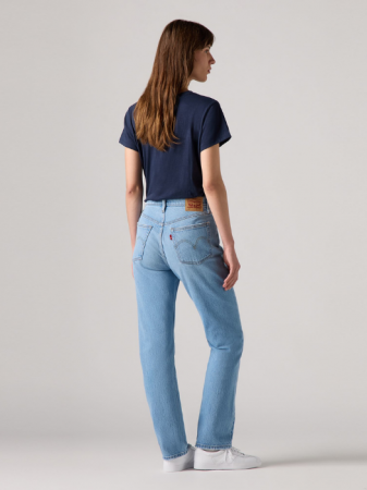 Levi's Blugi Albastri Deschisi 501 Straight Femei [2]