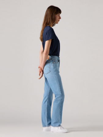 Levi's Blugi Albastri Deschisi 501 Straight Femei [1]
