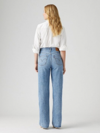 Levi's Blugi Albastri Deschisi Ribcage Wide Leg Wide Leg Femei [1]
