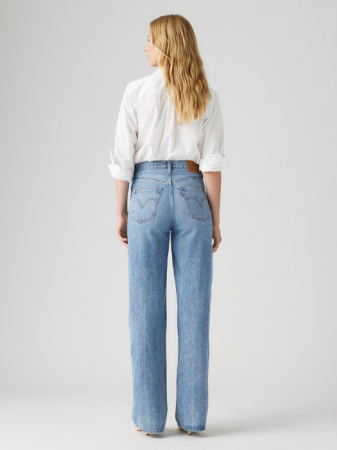 Levi's Blugi Albastri Deschisi Ribcage Wide Leg Wide Leg Femei [3]
