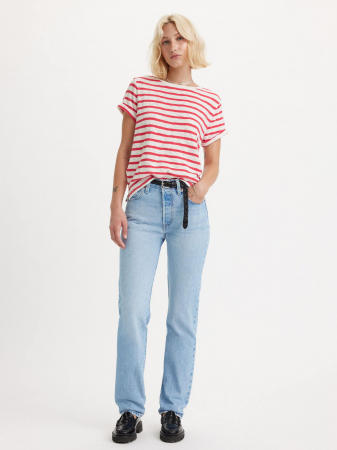 FEMEI - Levi's Blugi Albastri Deschisi 501 Straight Femei