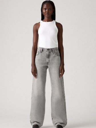 Loose - Levi's Blugi Gri Inchis Baggy Dad Loose Femei