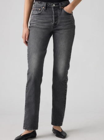 Levi's Blugi Gri Inchis 501 Straight Femei [4]