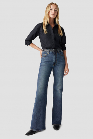 Levi's Blugi Albastri RIBCAGE BELL Ribcage Femei [4]