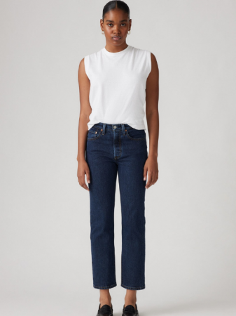 FEMEI - Levi's Blugi Navy 501 CROP Straight Femei