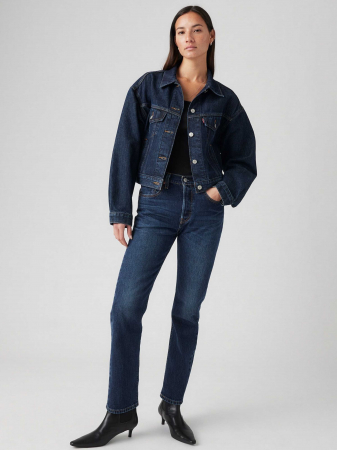 Levi's Женские Джинсы Темно-Синие 501 Straight [3]