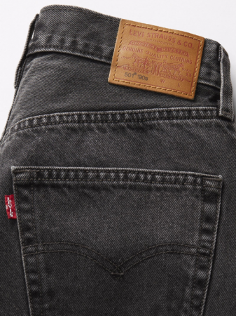 Levi's Blugi Gri Inchis 501 Straight Femei [6]