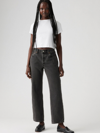 Levi's Blugi Gri Inchis 501 Straight Femei [2]