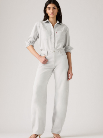 Levi's Blugi Gri Deschis Baggy Dad Barrel Barrel Femei [2]