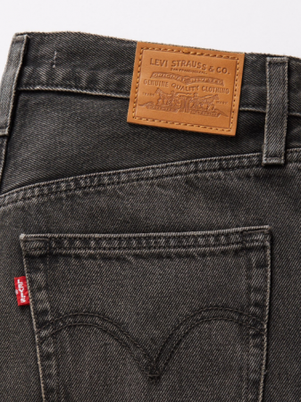Levi's Blugi Gri Inchis Ribcage Wide Leg Ribcage Femei [6]