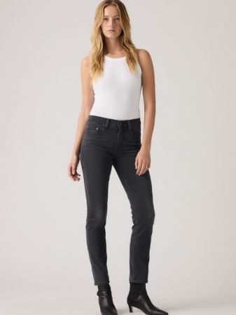 Straight - Levi's Blugi Gri Inchis 724 Straight Femei