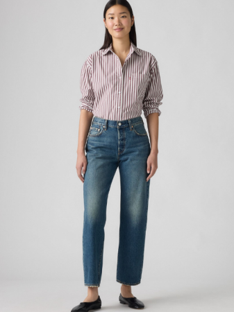 FEMEI - Levi's Blugi Navy 501 Straight Femei