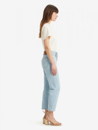 Levi's Blugi Albastri Deschisi 501 CROP Straight Femei [5]