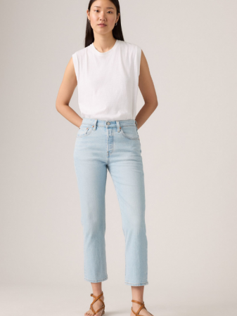 Levi's Blugi Albastri Deschisi 501 CROP Straight Femei [12]