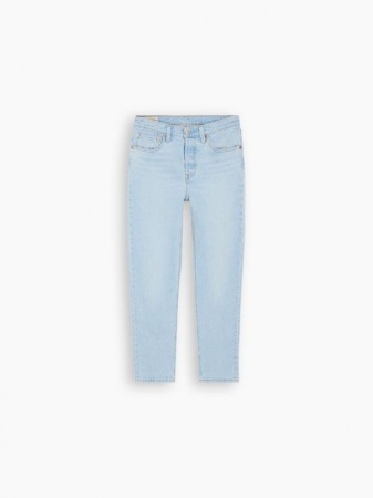 Levi's Blugi Albastri Deschisi 501 CROP Straight Femei [6]