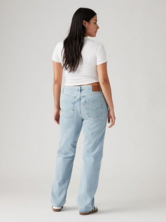 Levi's Blugi Albastri Deschisi 501 90 Straight Femei [4]