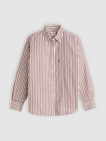 Levi's Женская Рубашка Белая/Коричневая Relaxed [5]