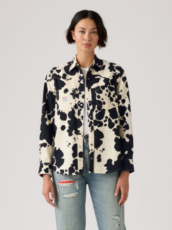 IMBRACAMINTE - Levi's Camasa Alba/Neagra Regular Femei