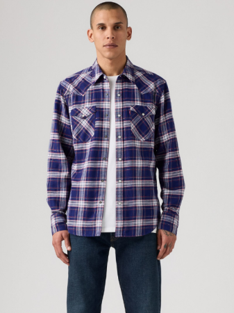 BARBATI - Levi's Camasa Albastra/Alba Relaxed Barbati