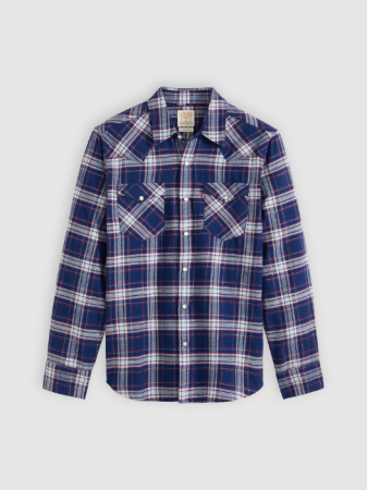 Levi's Мужская Рубашка Белая/Синяя Relaxed [5]