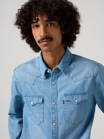 Levi's Мужская Рубашка Синяя Regular [2]