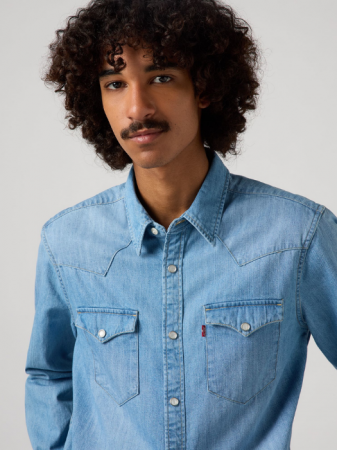 Levi's Мужская Рубашка Синяя Regular [10]