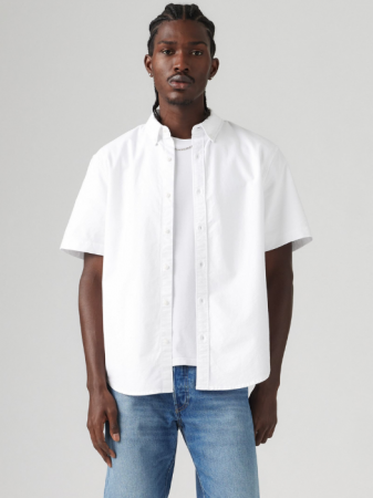 BARBATI - Levi's Camasa Cu Maneca Scurta Alba Relaxed Barbati