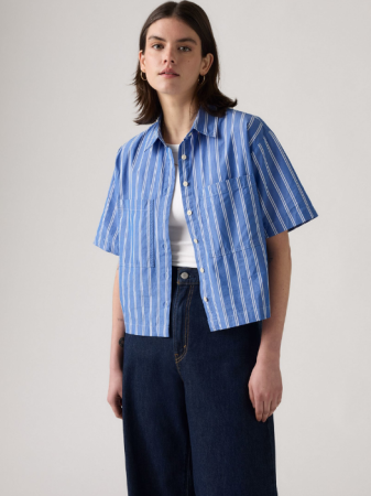 Levi's Camasa Cu Maneca Scurta Albastra Relaxed Femei [1]