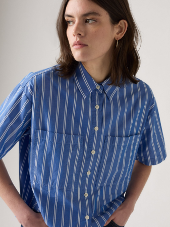 Levi's Camasa Cu Maneca Scurta Albastra Relaxed Femei [2]