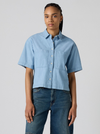 FEMEI - Levi's Camasa Cu Maneca Scurta Albastra Relaxed Femei
