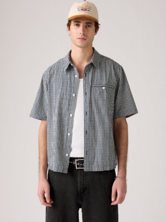 BARBATI - Levi's Camasa Cu Maneca Scurta Albastra Relaxed Barbati