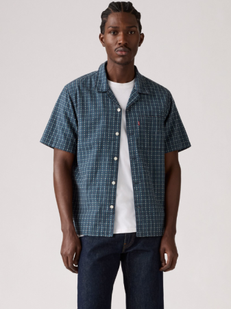 Camasi - Levi's Camasa Cu Maneca Scurta Navy Relaxed Barbati