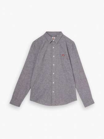 Levi's Мужская Рубашка Тёмная Серая Slim [4]