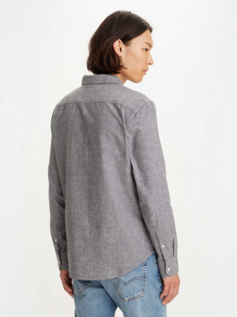 Levi's Мужская Рубашка Тёмная Серая Slim [1]