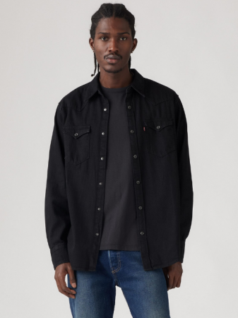 ОДЕЖДА - Levi's Мужская Рубашка Чёрная Regular