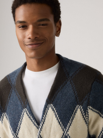 Levi's Мужской Кардиган Синий/Белый Relaxed [2]