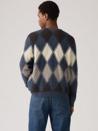 Levi's Мужской Кардиган Синий/Белый Relaxed [3]