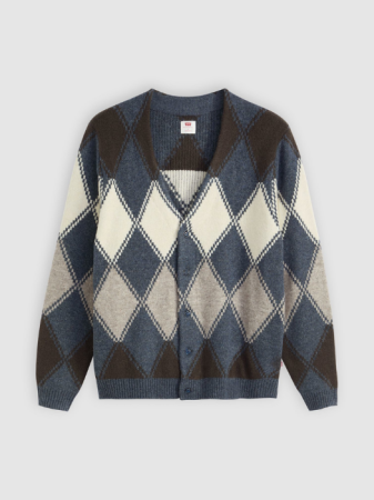 Levi's Мужской Кардиган Синий/Белый Relaxed [5]