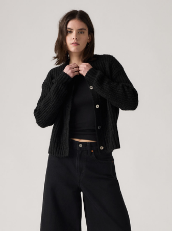 Pulovere si Cardigane - Levi's Cardigan Negru Regular Femei