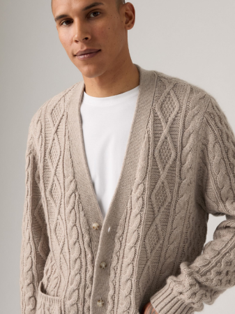Levi's Cardigan Bej Relaxed Barbati [2]