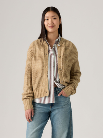 Pulovere si Cardigane - Levi's Cardigan Bej Regular Femei