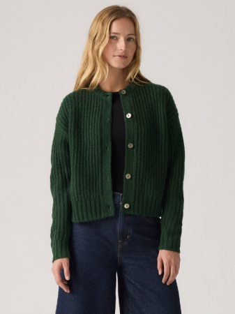 Pulovere si Cardigane - Levi's Cardigan Verde Regular Femei