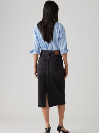 Levi's Женская Юбка Тёмная Серая Hight Rise [1]