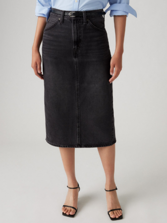 Levi's Женская Юбка Тёмная Серая Hight Rise [4]