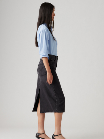 Levi's Женская Юбка Тёмная Серая Hight Rise [3]
