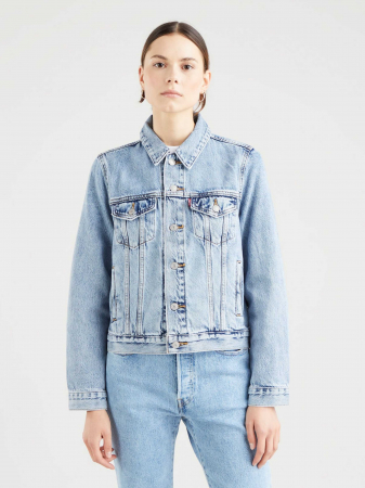 Geci si Jachete - Levi's Geaca Albastra Deschisa Slim Femei